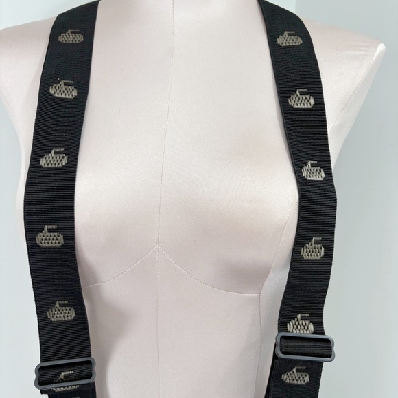 Vintage Rare Cuddles Enterprises Curling Suspenders Made in USA Black One Size - Picture 2 of 15